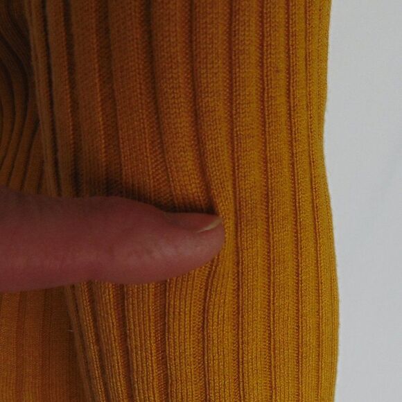 VERA WANG Lavender Label Sweater, S, Mustard yellow, Silk & Cashmere, Ribbed - Picture 11 of 15